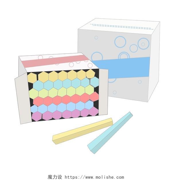 粉笔素材粉笔盒元素彩色粉笔教材元素手绘粉笔教师节粉笔